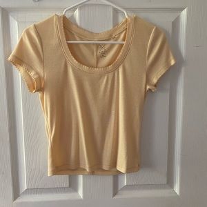 PacSun basics Pastel yellow crop top